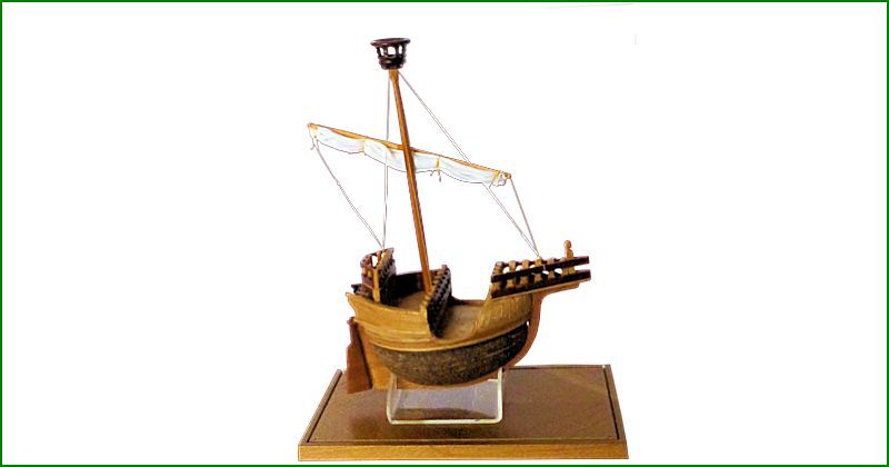 Bootje van een kokosnoot